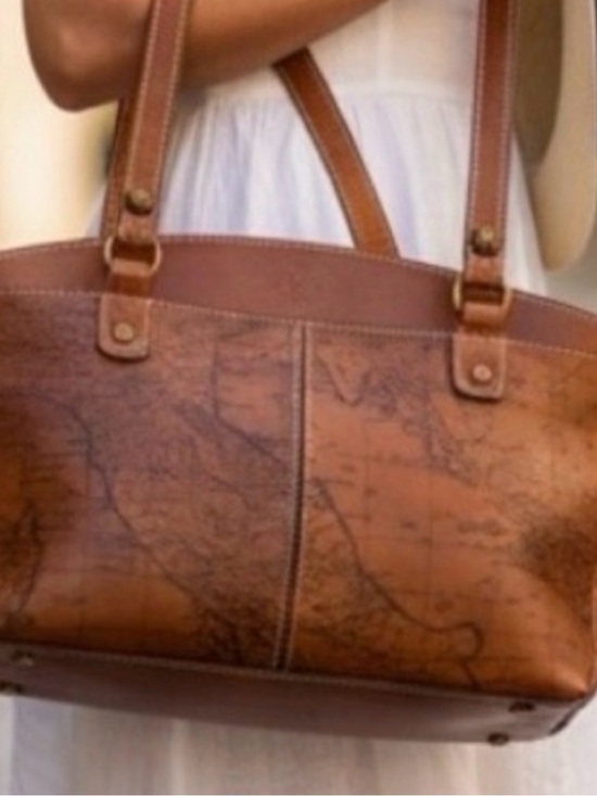 Patricia Nash Handbags - Patricia Nash Poppy Signature Vintage Map Tooled Leather Satchel